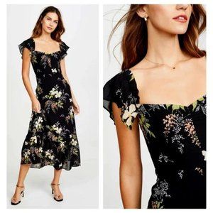 Reformation Floral Midi "Butterfly Arielle" Dress
